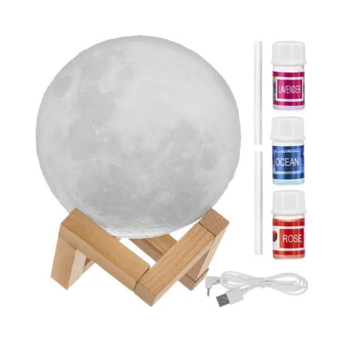 Luna Mist – Lámpara con Bruma Ambiental y Luz LED (Recargable USB)