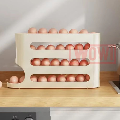 EggFlow – Dispensador de Huevos Deslizante de 4 Niveles