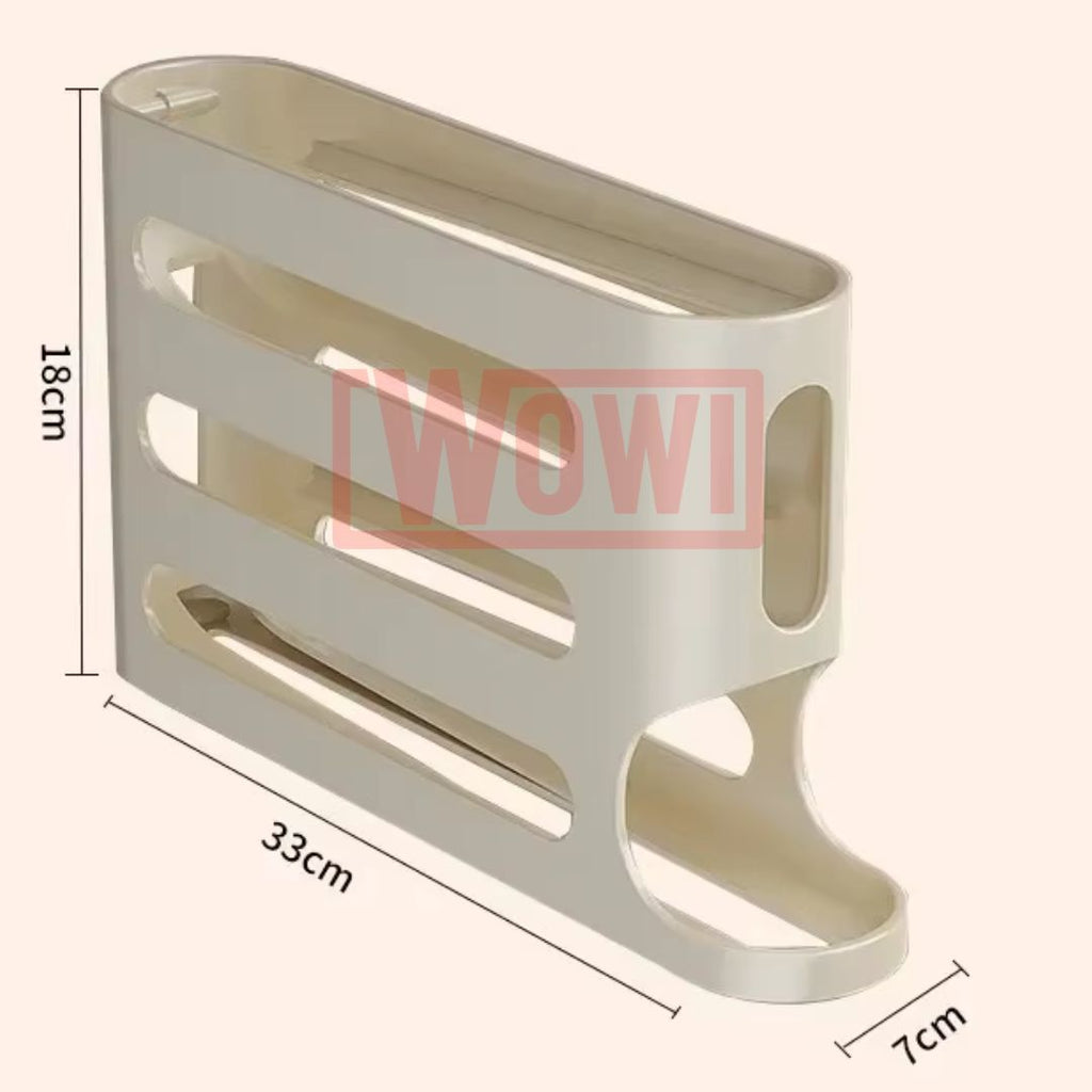 EggFlow – Dispensador de Huevos Deslizante de 4 Niveles