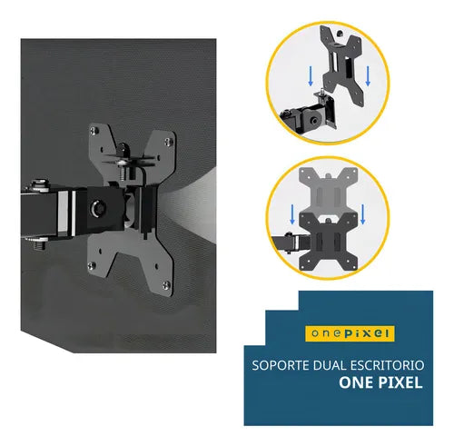 Soporte Doble de Monitor Vantor Desk Pro – Ajustable y Ergonómico (17” a 32”)