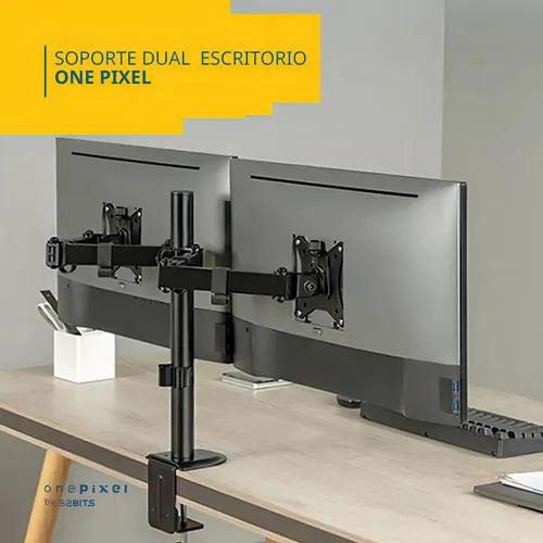 Soporte Doble de Monitor Vantor Desk Pro – Ajustable y Ergonómico (17” a 32”)